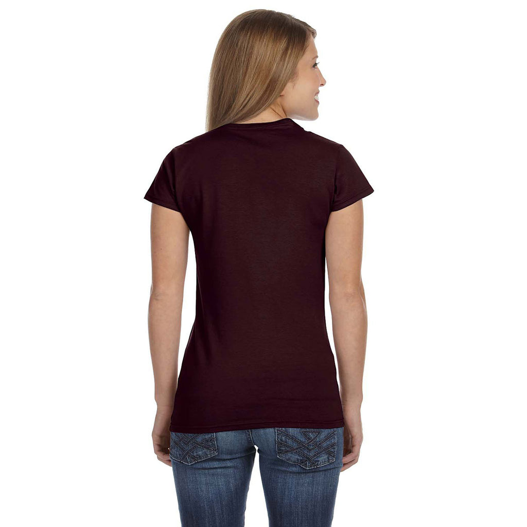 Gildan Women's Dark Chocolate Softstyle 4.5 oz. Fitted T-Shirt