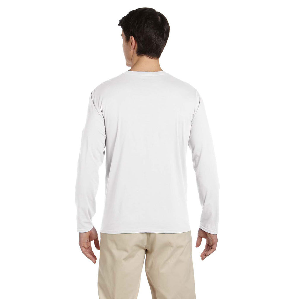 Gildan Men's White Softstyle 4.5 oz. Long-Sleeve T-Shirt