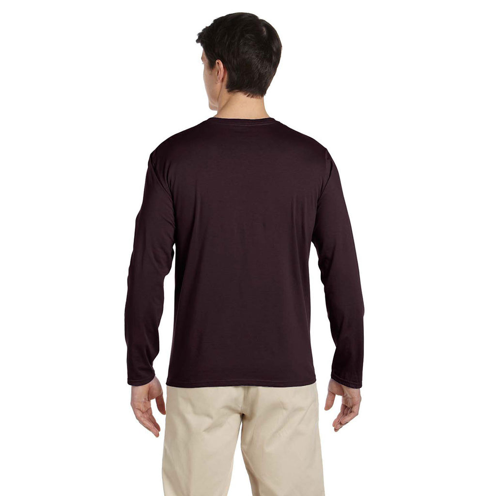 Gildan Men's Dark Chocolate Softstyle 4.5 oz. Long-Sleeve T-Shirt