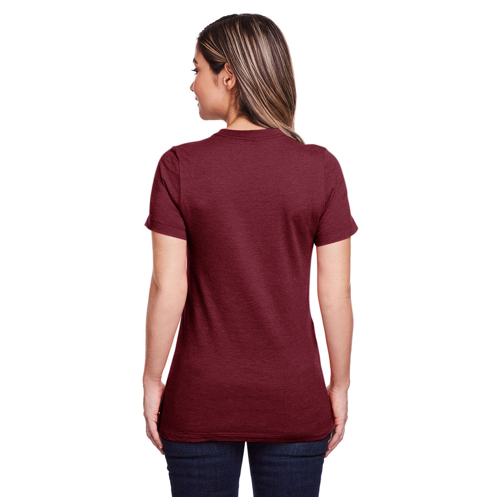 Gildan Women's Maroon Mist Softstyle CVC T-Shirt