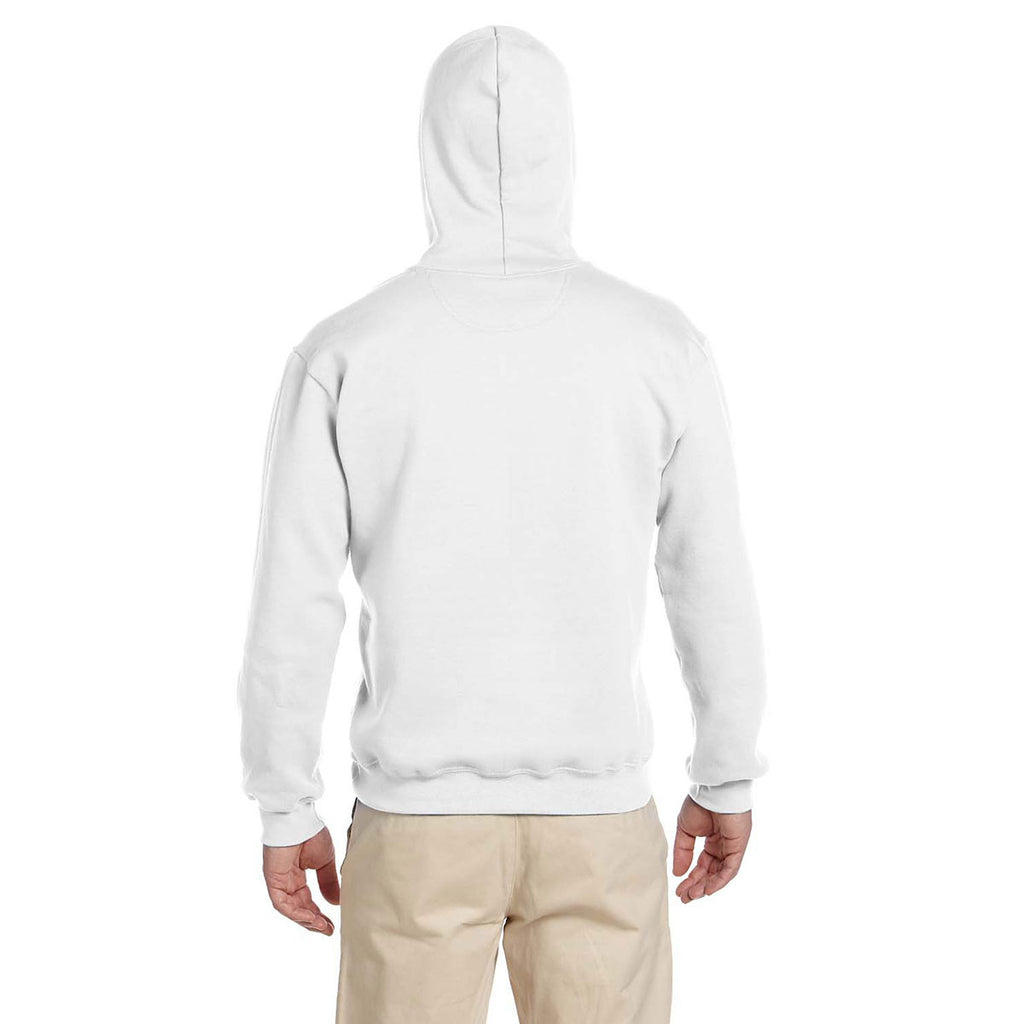 Gildan Unisex White Premium Cotton Ringspun Hooded Sweatshirt