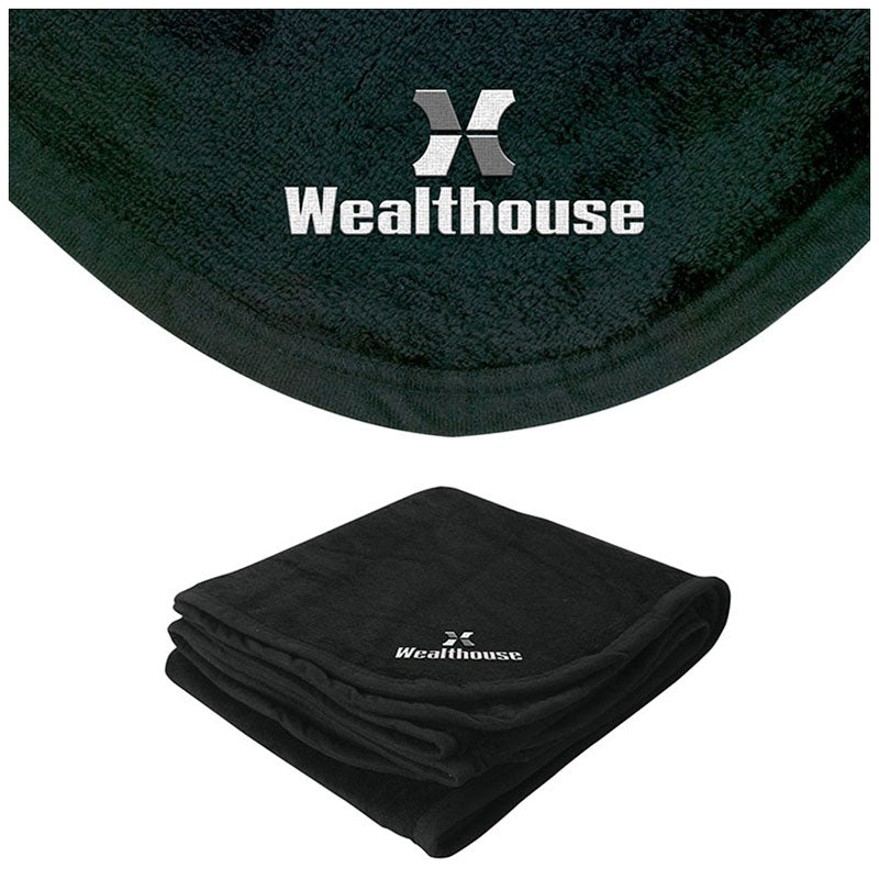 Logomark Black Brookshire Micro-Plush Blanket