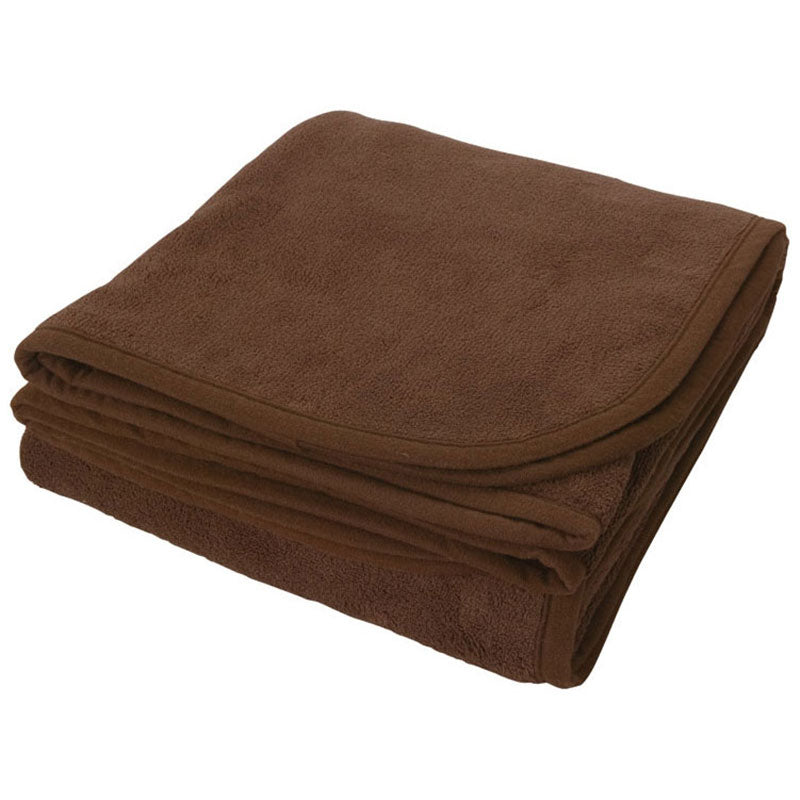 Logomark Brown Brookshire Micro-Plush Blanket