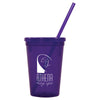 Bullet Amethyst Jewel 16oz Tumbler with Lid and Straw