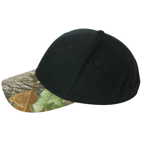 Paramount Apparel Black/Realtree Xtra Brown Brushed Cotton Twill and Camo Cap