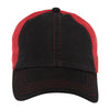 Paramount Apparel Black/Red Caps 101 Two-Tone Mesh Back Cap