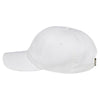 Paramount Apparel White Caps 101 Unstructured Jockey Brushed Twill Cap