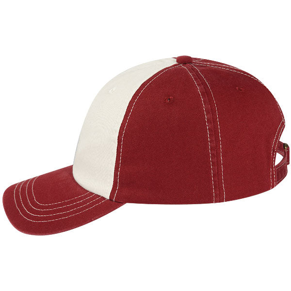Paramount Apparel Stone/Dark Red Caps 101 Two-Tone Washed Cap