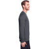 Fruit of the Loom Men's Charcoal Grey ICONIC Long Sleeve T-Shirt