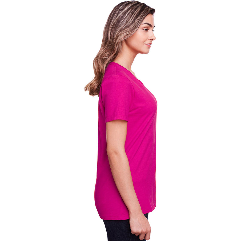 Fruit of the Loom Women's Cyber Pink ICONIC T-Shirt