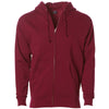 Independent Trading Co. Unisex Cardinal Hooded Full-Zip Sweatshirt
