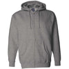 Independent Trading Co. Unisex Gunmetal Heather Hooded Full-Zip Sweatshirt