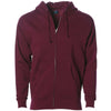 Independent Trading Co. Unisex Maroon Hooded Full-Zip Sweatshirt