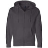 Independent Trading Co. Unisex Solid Charcoal Hooded Full-Zip Sweatshirt