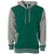 Independent Trading Co. Unisex Hunter Green/Gunmetal Heather Varsity Hooded Full-Zip Sweatshirt
