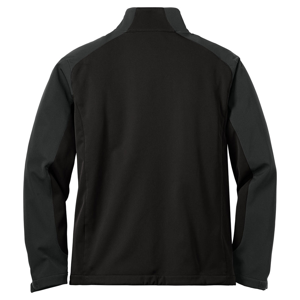 Port Authority Men's Black/Deep Grey Gradient Soft Shell Jacket