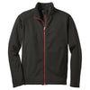 Port Authority Men's Deep Grey/Rich Red Traverse Soft Shell Jacket
