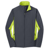 Port Authority Men's Battleship Grey/Charge Green Tall Core Colorblock Soft Shell Jacket