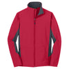 Port Authority Men's Rich Red/Battleship Grey Tall Core Colorblock Soft Shell Jacket
