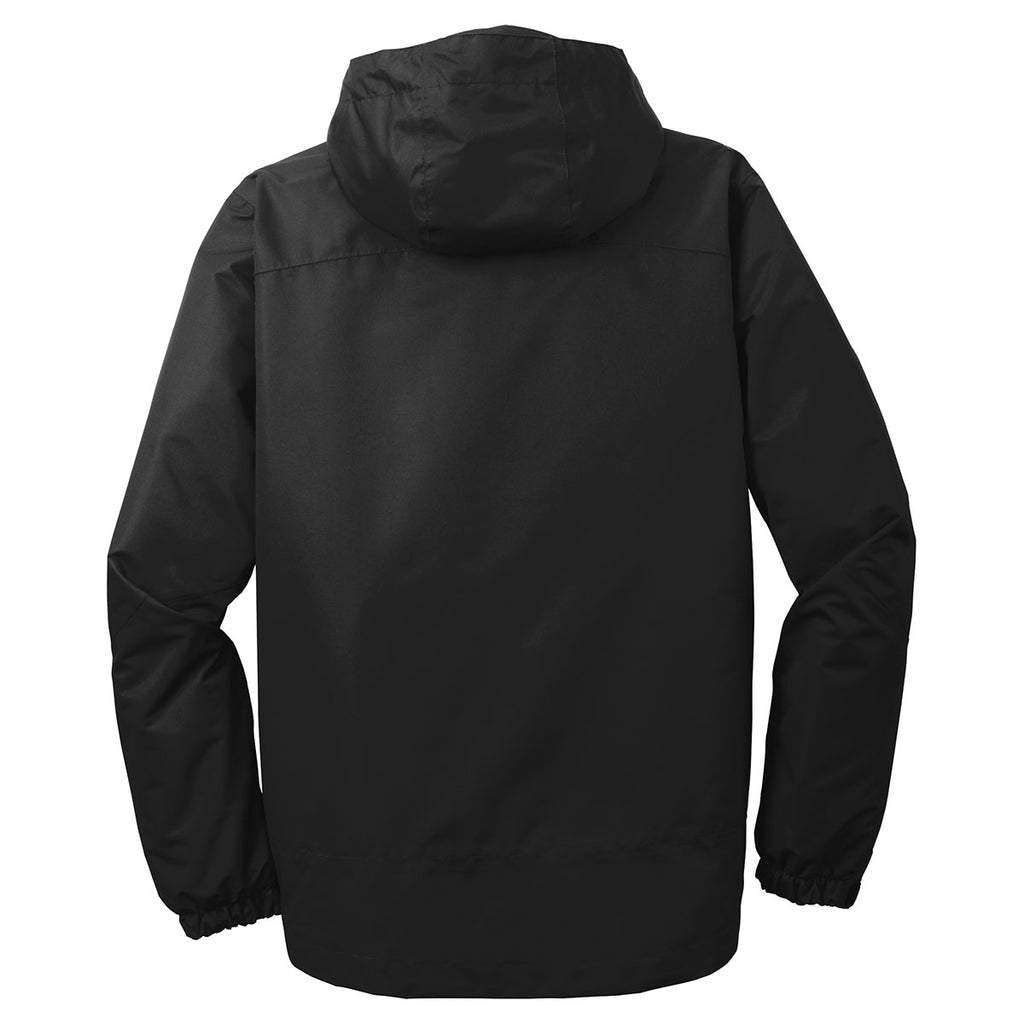 Port Authority Men's Black/Black Vortex Waterproof 3-in-1 Jacket