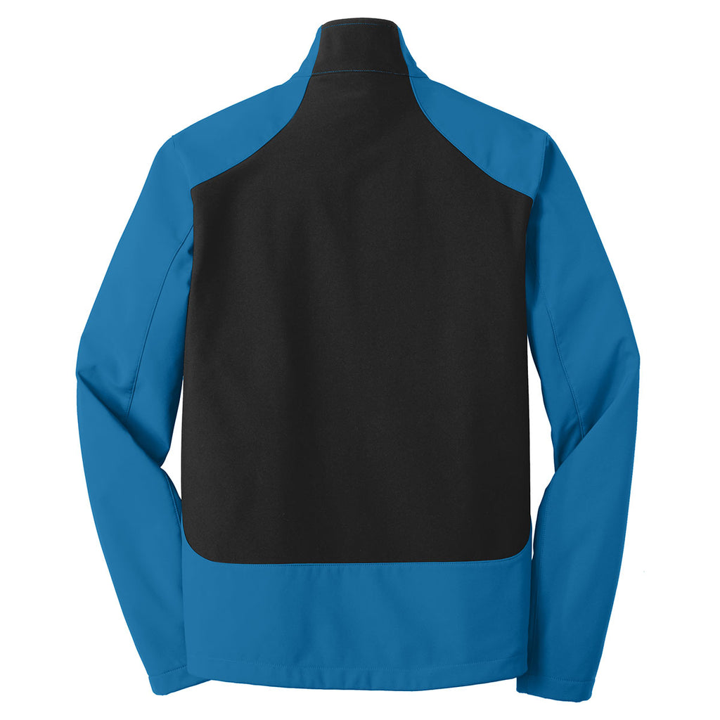 Port Authority Men's Imperial Blue/Black Back-Block Soft Shell Jacket