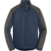 Port Authority Men's Dress Blue Navy/Grey Steel Active Colorblock Soft Shell Jacket