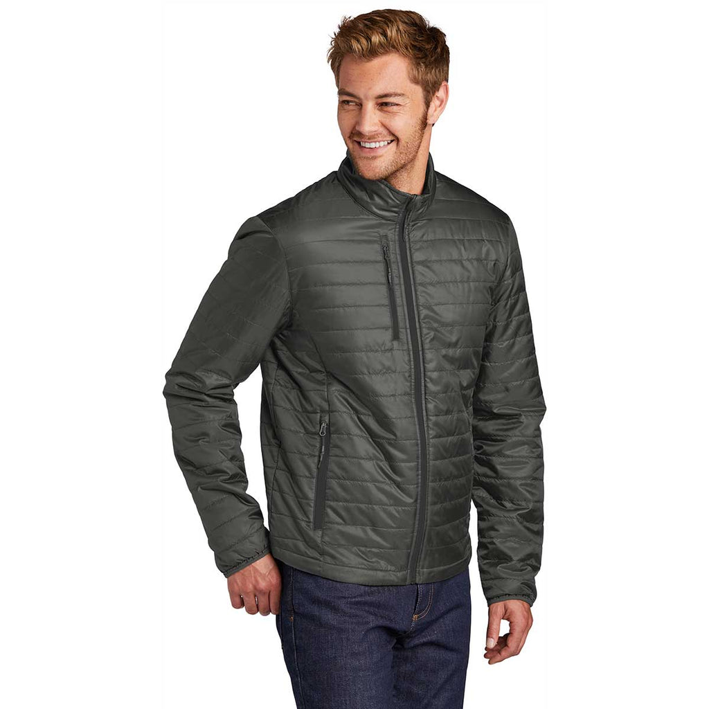 Port Authority Men's Sterling Grey/ Graphite Packable Puffy Jacket