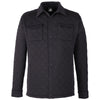 J America Men's Black Quilted Jersey Shirt Jacket