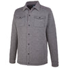 J America Men's Charcoal Heather Quilted Jersey Shirt Jacket