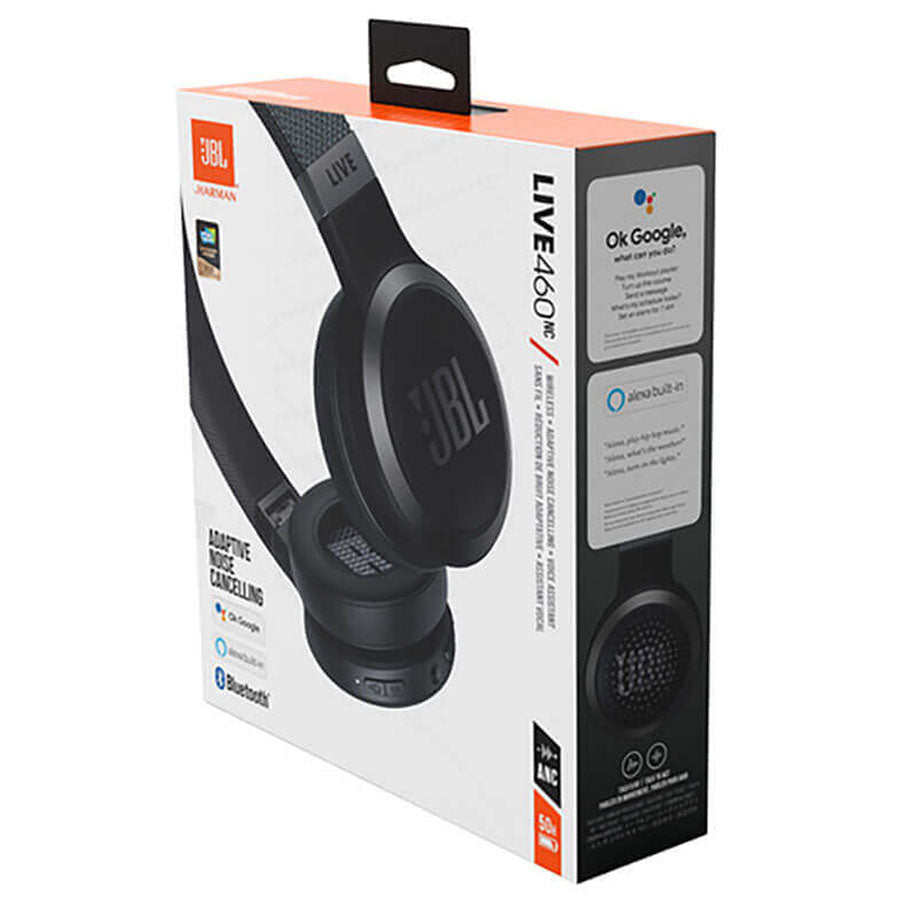 JBL Live 460NC Wireless On-Ear Noise-Cancelling Headphones - Black from  Japan