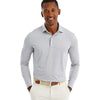 Johnnie-O Men's Light Grey Swing Long Sleeve Featherweight Performance Polo