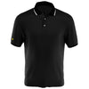 Jack Nicklaus Men's Caviar with White Tipping Solid Textured Polo with Tipping