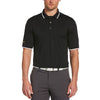 Jack Nicklaus Men's Caviar with White Tipping Solid Textured Polo with Tipping
