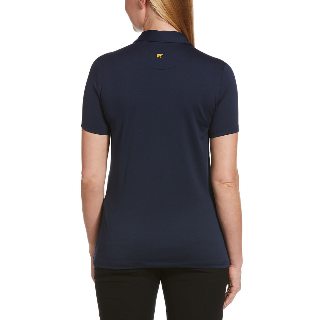 Jack Nicklaus Women's Classic Navy Solid Textured Polo