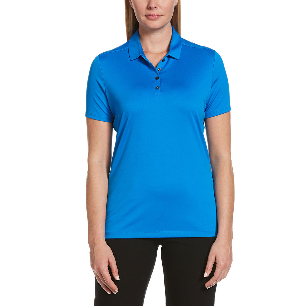 Jack Nicklaus Women's Electric Blue Solid Textured Polo
