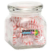 The 1919 Candy Company White Striped Peppermints in Small Glass Jar