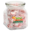 The 1919 Candy Company White Striped Peppermints in Medium Glass Jar