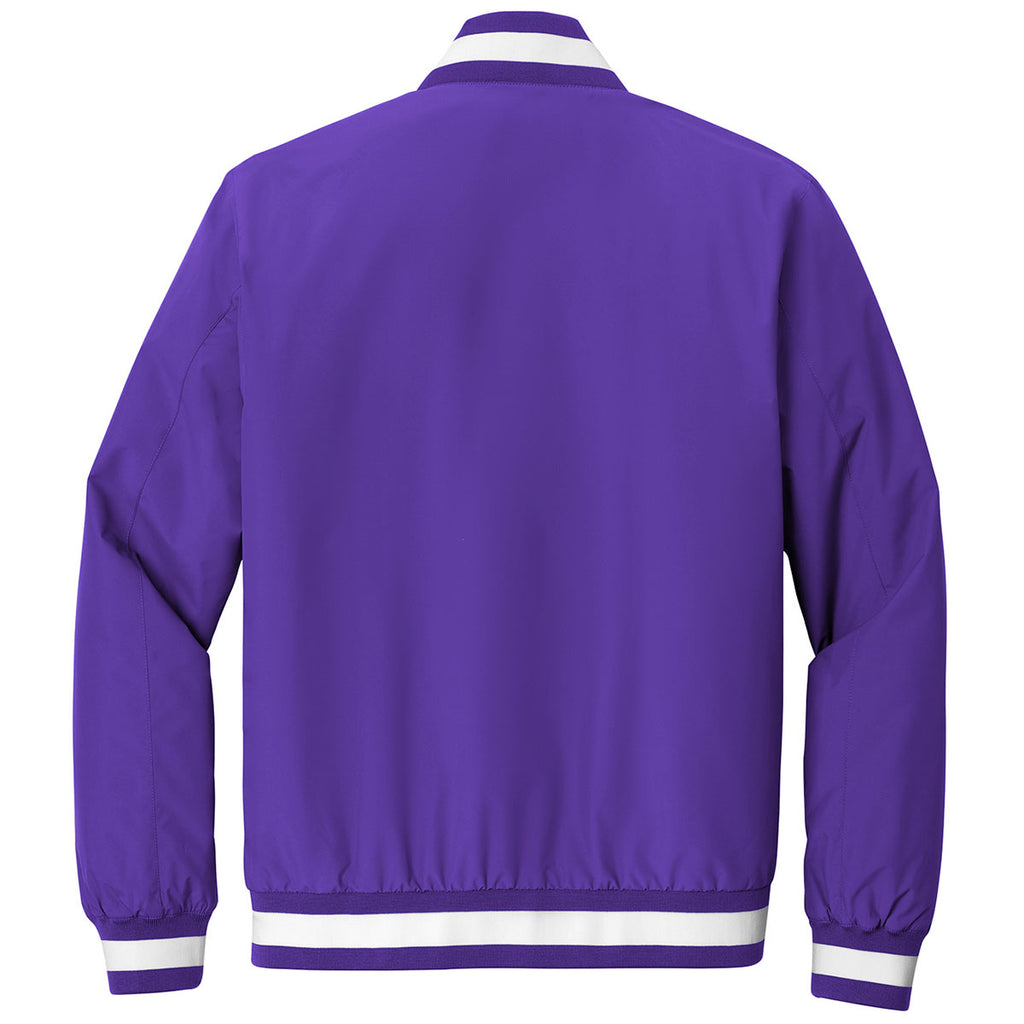 Sport-Tek Men's Purple Insulated Varsity Jacket