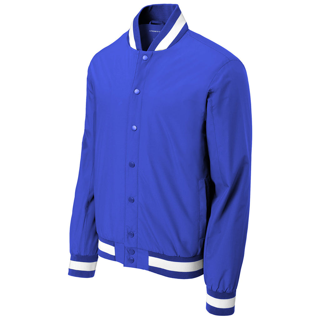 Sport-Tek Men's True Royal Insulated Varsity Jacket