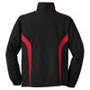 Sport-Tek Men's Black/True Red Colorblock Raglan Jacket