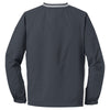 Sport-Tek Men's Graphite Grey/ White Tipped V-Neck Raglan Wind Shirt