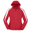 Sport-Tek Men's True Red/White Fleece-Lined Colorblock Jacket