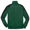 Sport-Tek Men's Forest Green/Black/White Piped Tricot Track Jacket