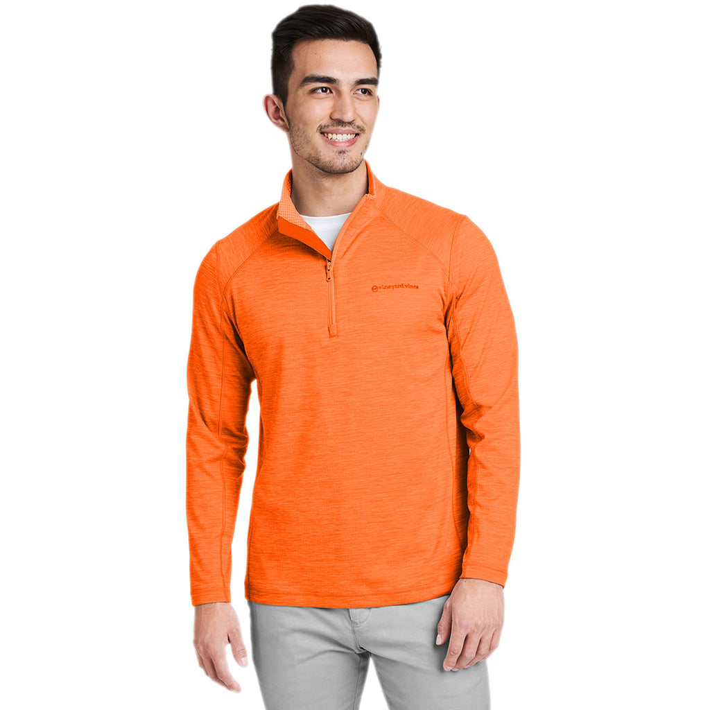 Vineyard Vines Men's Collegiate Orange Sankaty Quarter-Zip Pullover