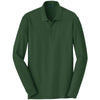 Port Authority Men's Deep Forest Green Long Sleeve Core Classic Pique Polo