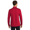 Port Authority Men's Rich Red Dry Zone UV Micro-Mesh Long Sleeve Polo