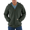 Carhartt Men's Tall Olive Midweight Hooded Zip Front Sweatshirt