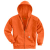 Carhartt Men's Tall Orange Midweight Hooded Zip Front Sweatshirt