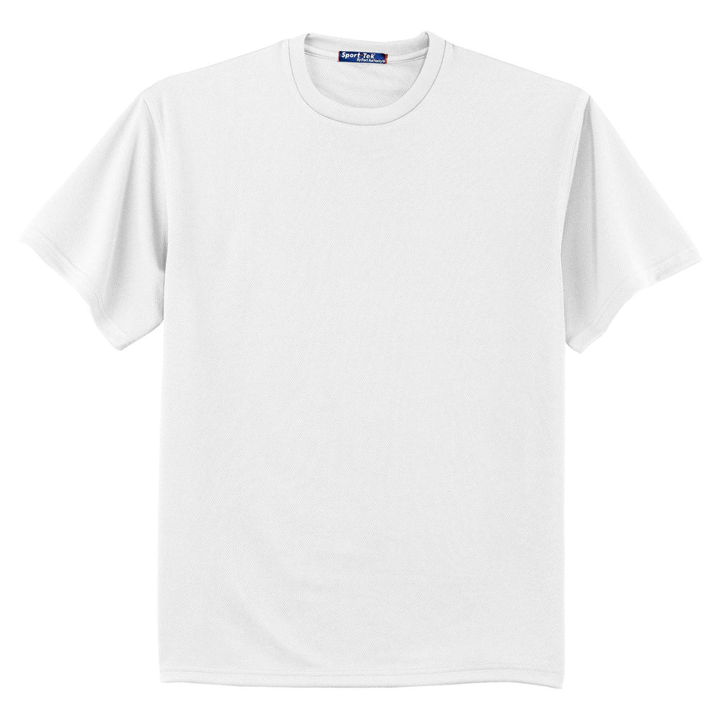 Sport-Tek Men's White Dri-Mesh Short Sleeve T-Shirt