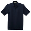 Port Authority Men's Navy Poly-Bamboo Charcoal Blend Pique Polo